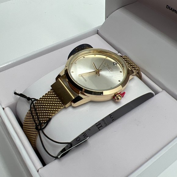 JONES NEW YORK Women\'s Gold-Tone Mesh Metal Bracelet Watch 36mm main image 5
